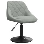 Vidaxl chaise de salle  manger gris clair velours