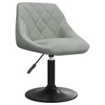 Vidaxl chaise de salle � manger gris clair velours