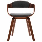 Vidaxl chaise de salle  manger gris fonc bois courb et tissu