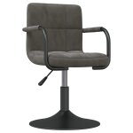 Vidaxl chaise de salle à manger gris foncé velours Vidaxl chaise de salle à manger gris foncé velours
