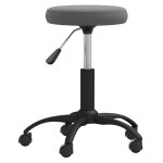 Vidaxl chaise de salle  manger gris fonc velours