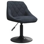 Vidaxl chaise de salle  manger gris fonc velours