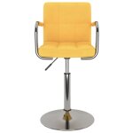 Vidaxl chaise de salle  manger jaune tissu
