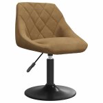 Vidaxl chaise de salle � manger marron velours