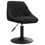 Vidaxl chaise de salle � manger noir velours