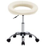 Vidaxl chaise de salle � manger pivotante cr�me similicuir