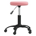 Vidaxl chaise de salle � manger rose velours