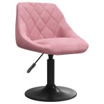 Vidaxl chaise de salle à manger rose velours Vidaxl chaise de salle à manger rose velours