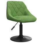 Vidaxl chaise de salle � manger vert clair velours