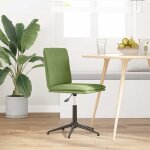 Vidaxl chaise de salle  manger vert clair velours