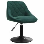 Vidaxl chaise de salle � manger vert fonc� velours