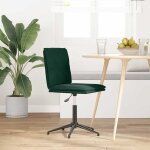 Vidaxl chaise de salle � manger vert fonc� velours