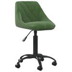 Vidaxl chaise de salle � manger vert fonc� velours
