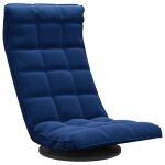 Vidaxl chaise de sol pivotante bleu velours