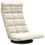 Vidaxl chaise de sol pivotante crme velours