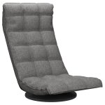 Vidaxl chaise de sol pivotante gris clair tissu