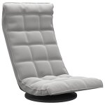 Vidaxl chaise de sol pivotante gris clair velours