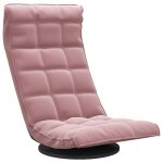 Vidaxl chaise de sol pivotante rose velours