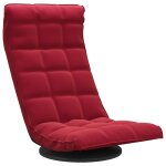 Vidaxl chaise de sol pivotante rouge bordeaux velours