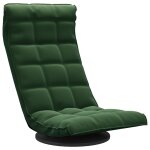 Vidaxl chaise de sol pivotante vert fonc� velours