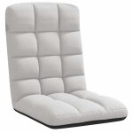 Vidaxl chaise de sol pliante gris nuage 71x51x62 cm tissu