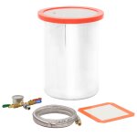 Vidaxl chambre sous vide acier inoxydable 22, 7 l