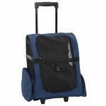 Vidaxl chariot pour animaux 3 en 1 design bleu 48x32x(57 - 106) cm