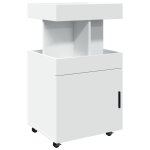 Vidaxl chariot de bar blanc 50x41x89 cm bois d'ing�nierie