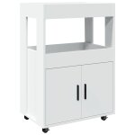 Vidaxl chariot de bar blanc 60x39, 5x89 cm bois d'ing�nierie