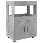 Vidaxl chariot de bar gris b�ton 60x39, 5x89 cm bois d'ing�nierie