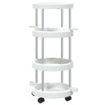 Vidaxl chariot de mnage avec panier de rangement aluminium