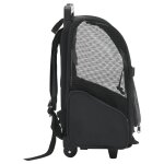 Vidaxl chariot polyvalent pliable pour animaux de compagnie noir