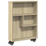 Vidaxl chariot de rangement �troit ch�ne sonoma 48 x 13 x 68 cm bois d'ing�nierie