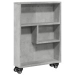 Vidaxl chariot de rangement �troit gris b�ton bois d'ing�nierie