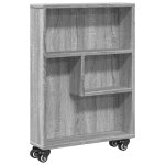 Vidaxl chariot de rangement troit sonoma gris bois d'ingnierie