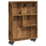 Vidaxl chariot de rangement troit vieux bois bois d'ingnierie