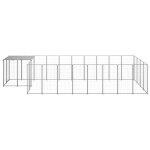 Vidaxl chenil argent� 10, 89 m� acier