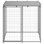 Vidaxl chenil argenté 110x110x110 cm acier Vidaxl chenil argenté 110x110x110 cm acier