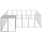 Vidaxl chenil argent� 12, 1 m� acier