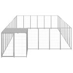 Vidaxl chenil argent� 19, 36 m� acier