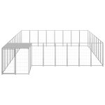 Vidaxl chenil argent� 20, 57 m� acier