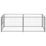 Vidaxl chenil argent 200x100x70 cm acier