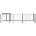 Vidaxl chenil argent� 4, 84 m� acier
