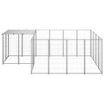 Vidaxl chenil argent� 6, 05 m� acier