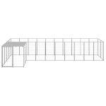 Vidaxl chenil argent� 7, 26 m� acier