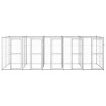 Vidaxl chenil ext�rieur acier galvanis� 12, 1 m�