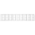 Vidaxl chenil ext�rieur acier galvanis� 21, 78 m�