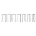 Vidaxl chenil extrieur acier galvanis avec toit 16, 94 m