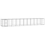 Vidaxl chenil ext�rieur acier avec toit 26, 62 m�