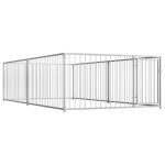 Vidaxl chenil d'ext�rieur pour chiens 200 x 400 x 100 cm